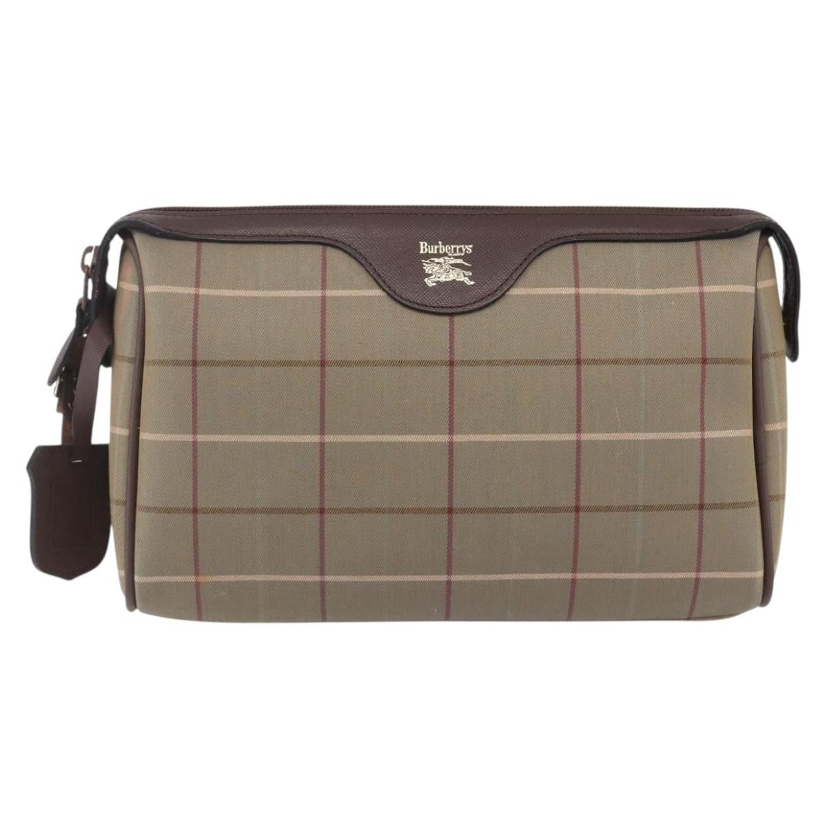 Burberry Nova Check Pochette Canvas Beige Canvas Clutche & Pouche Bag (Pre-Owned)