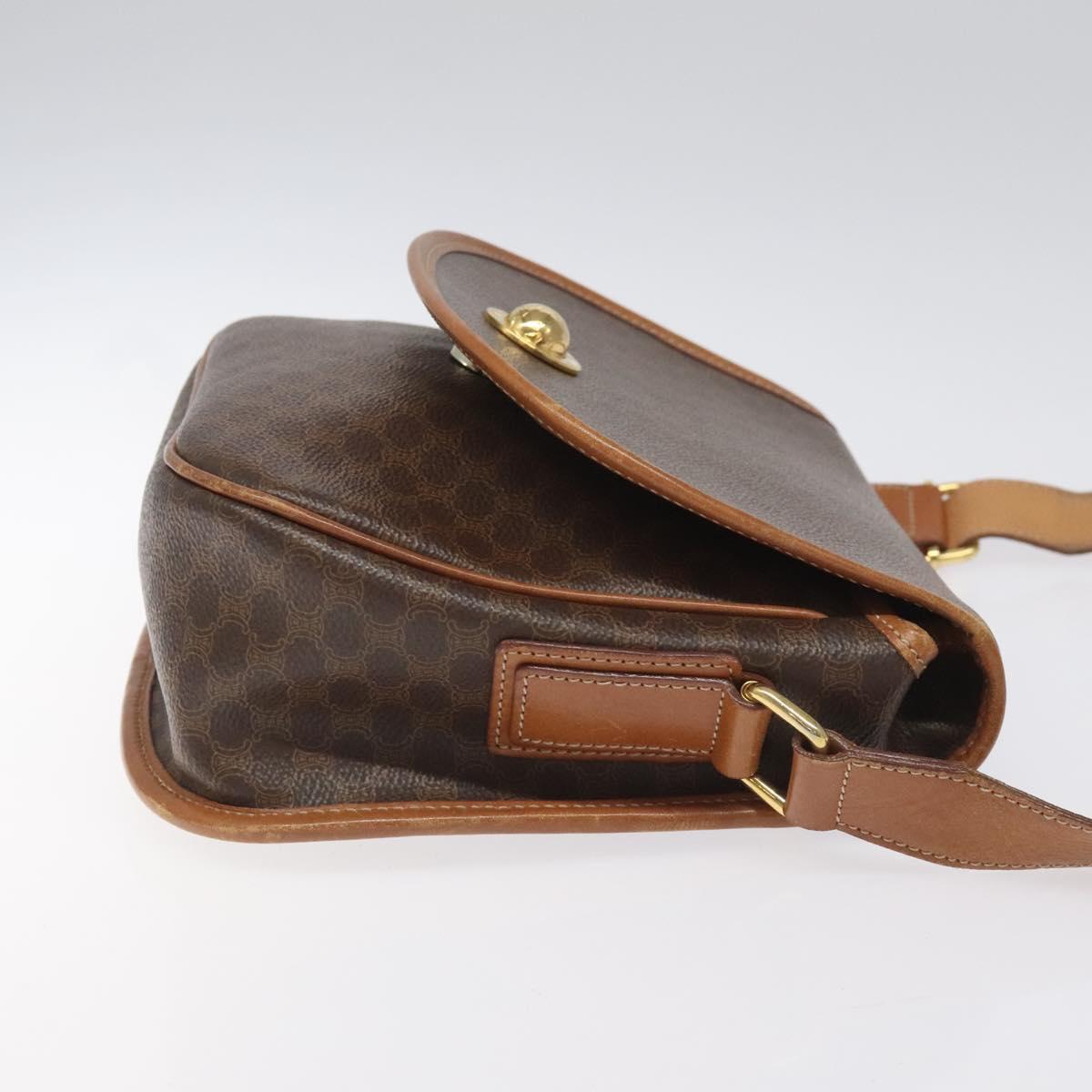 Céline Macadam Brown Canvas Shoulder Bag (Pre-Owned)