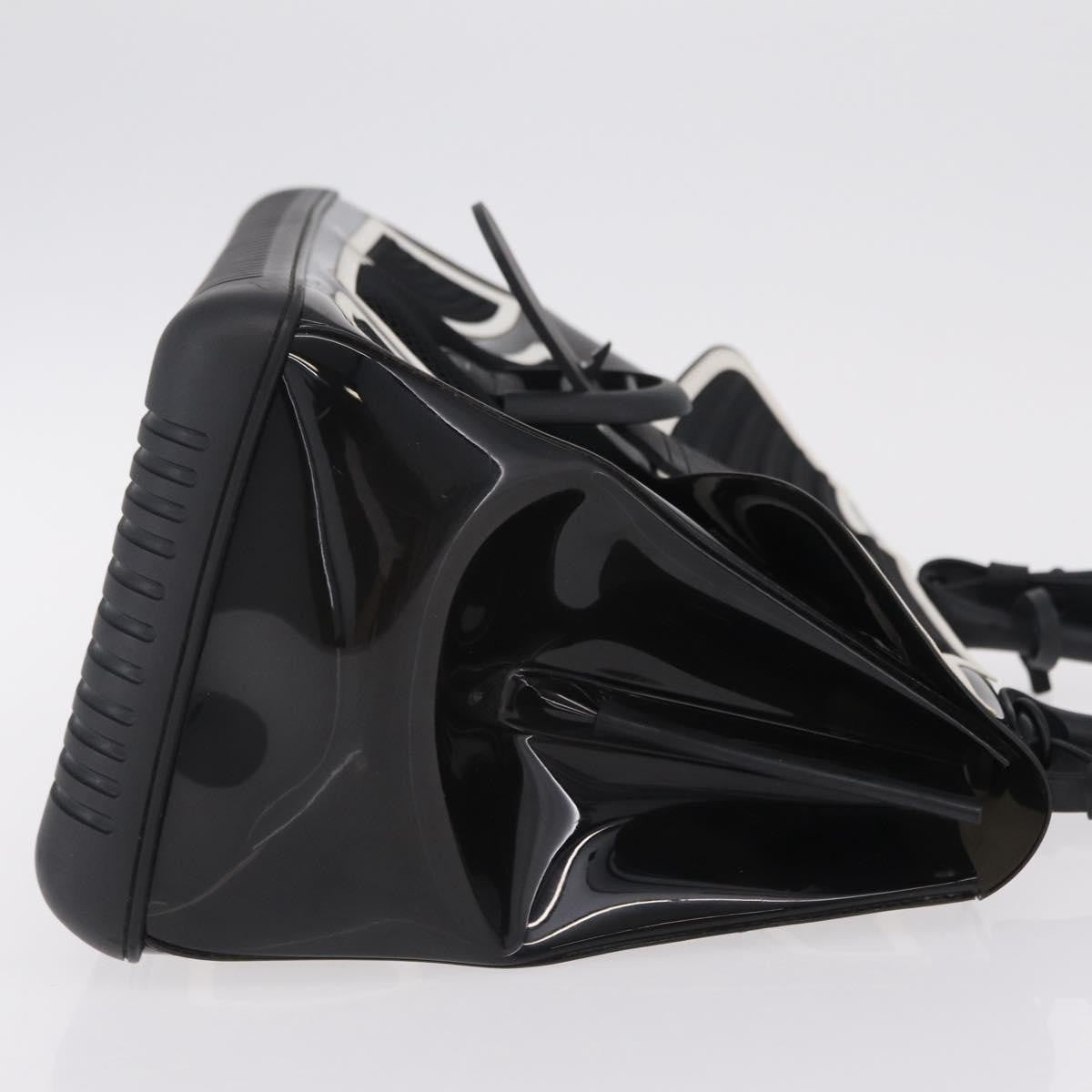 Delvaux Champion Brillant Top Handle Pvc And Rubber Black Plastic Handbag (Pre-Owned)