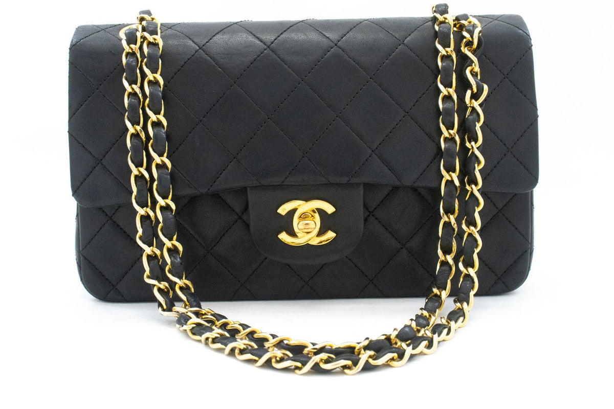 Chanel Cc Flap Quilted Classic Flap Motif Printed Nylon Black Leather Crossbody Bag Bag (Pre-Owned)