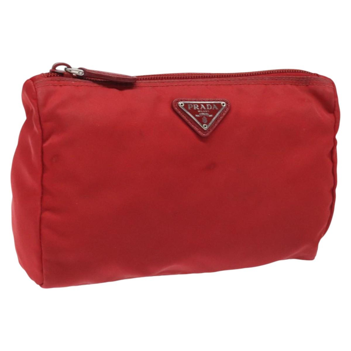 Prada Red Synthetic Clutch Bag (Pre-Owned)