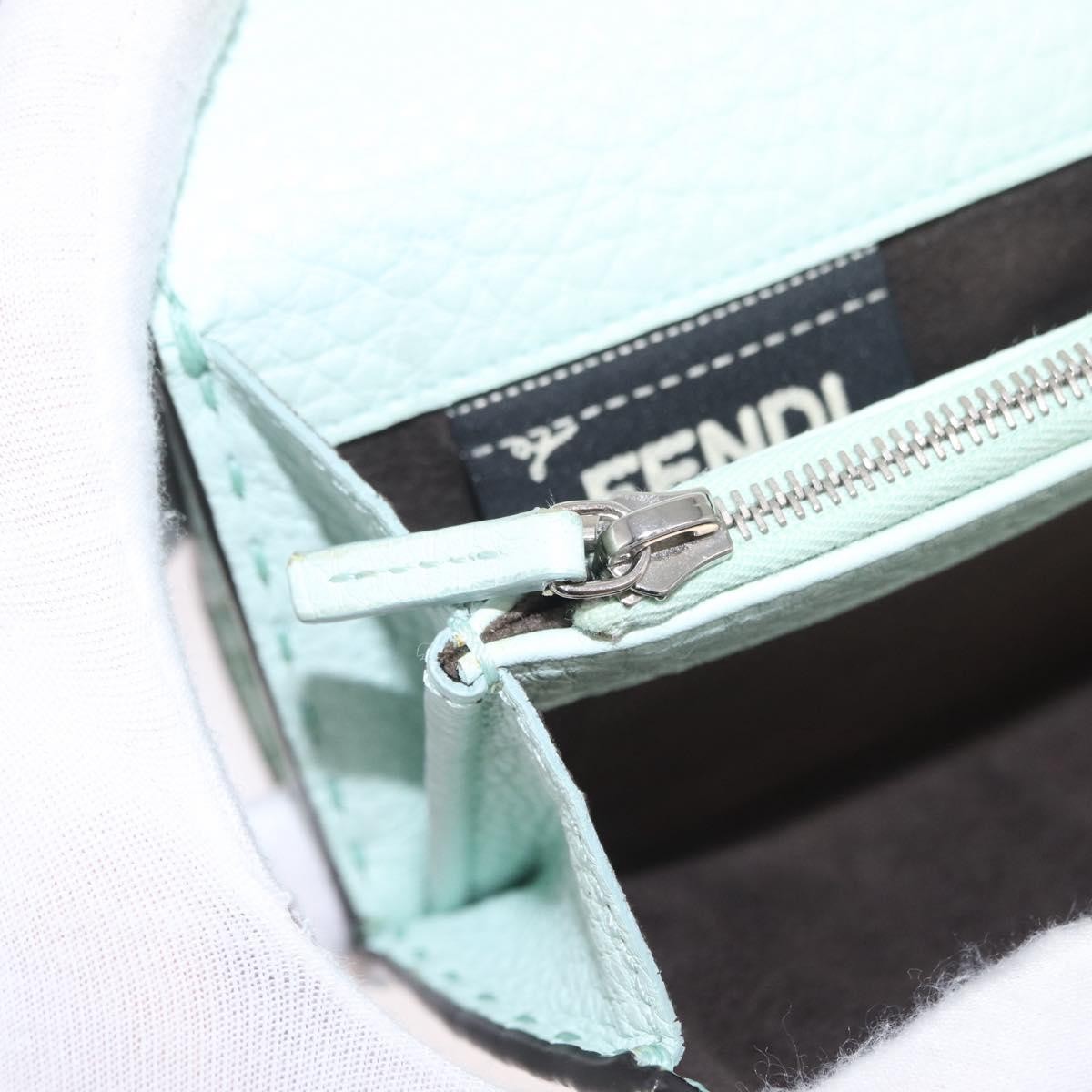 Fendi Selleria Peekaboo Leather Green Leather Wallets Accessory (Pre-Owned)