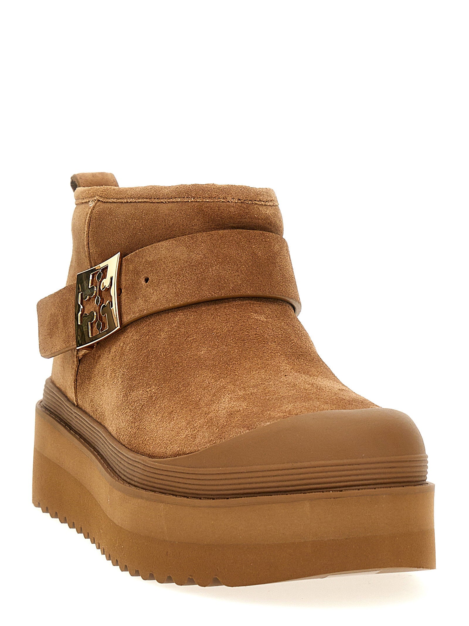 Tory Burch Women's Mellow Shearling Platform Ankle Boots