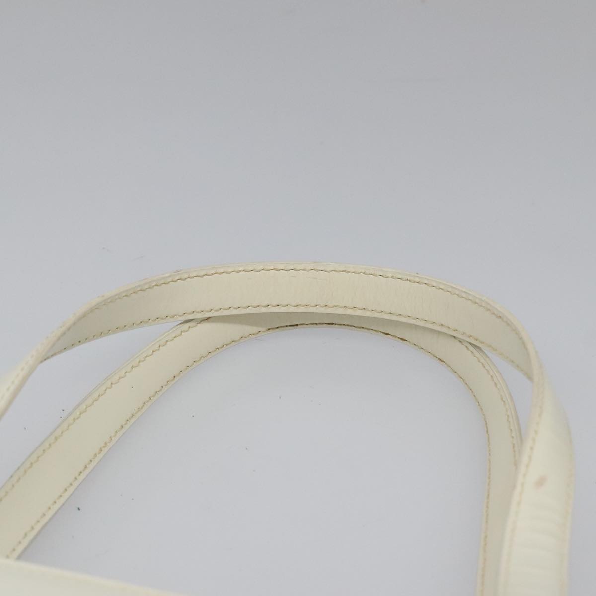 Prada Shopping Beige Patent Leather Shoulder Bag (Pre-Owned)