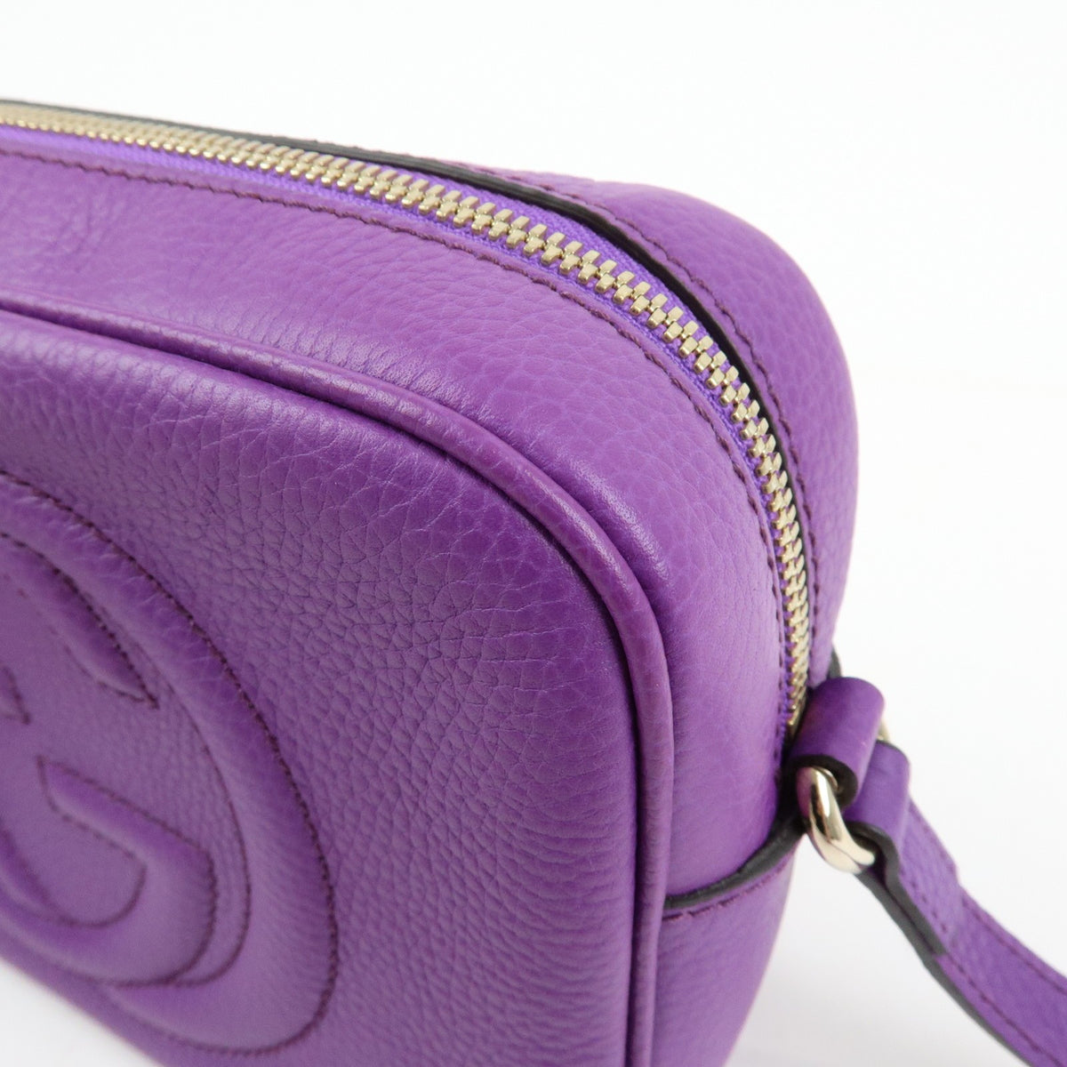 Gucci Soho Disco Leather Purple Leather Crossbody Bag Bag (Pre-Owned)