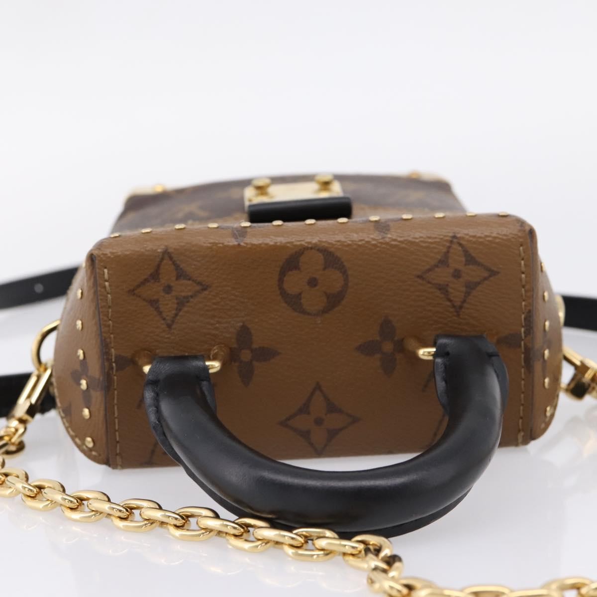 Louis Vuitton Camera Box Nm Studded Reverse Monogram Canvas Brown Canvas Handbag (Pre-Owned)