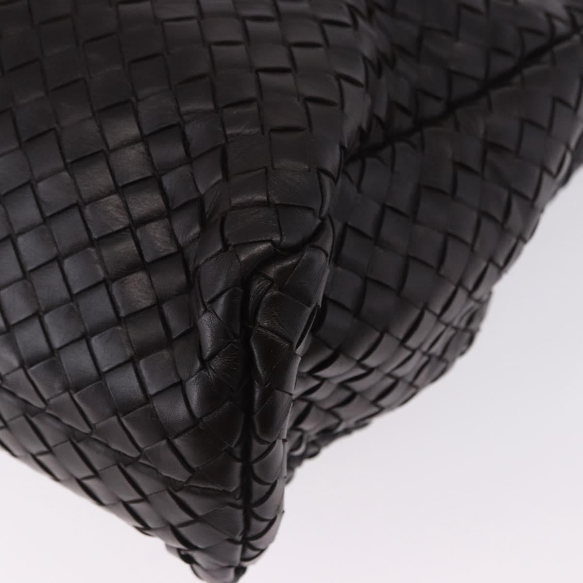 Bottega Veneta Envelope Intrecciato Nappa Black Leather Briefcase Bag (Pre-Owned)
