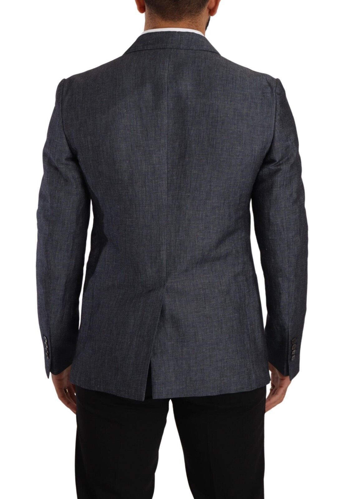 Dolce & Gabbana Blue Linen Cotton Jacket TAORMINA Men's Blazer