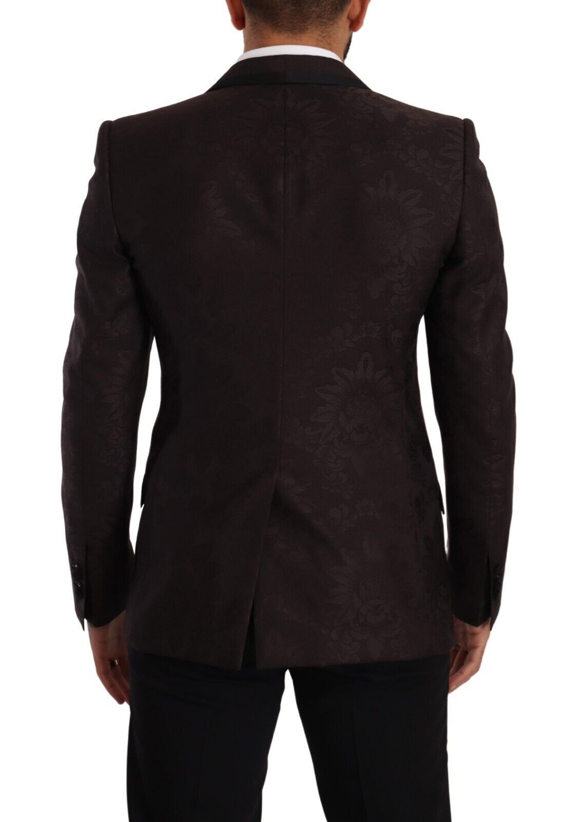 Dolce & Gabbana Purple Jacquard Single Breasted SICILIA Men's Blazer