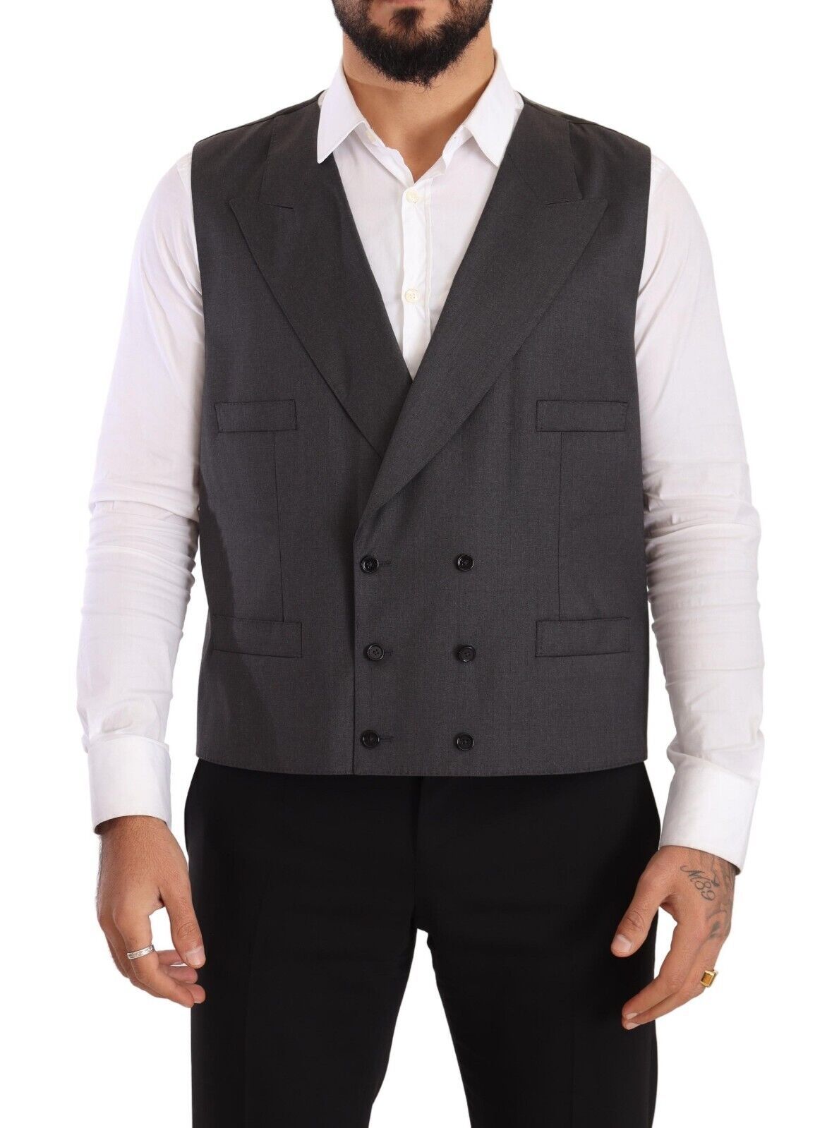 Dolce & Gabbana Gray Double Breasted 2 Piece SICILIA Men's Blazer