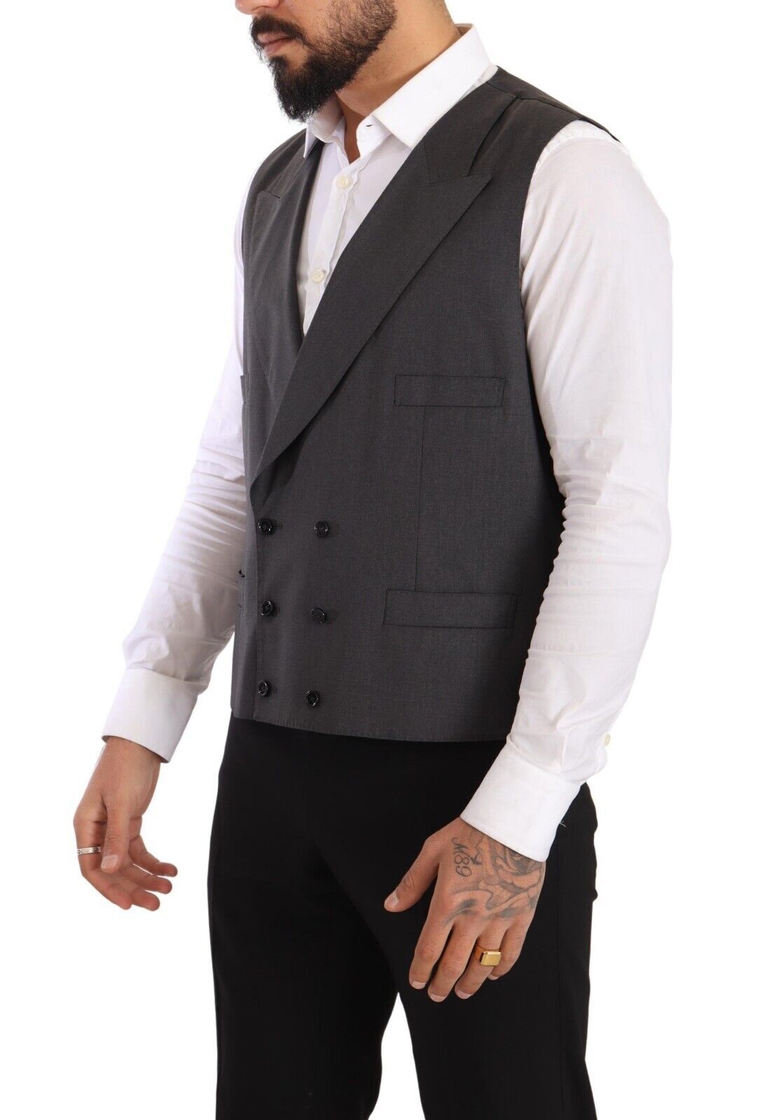 Dolce & Gabbana Gray Double Breasted 2 Piece SICILIA Men's Blazer