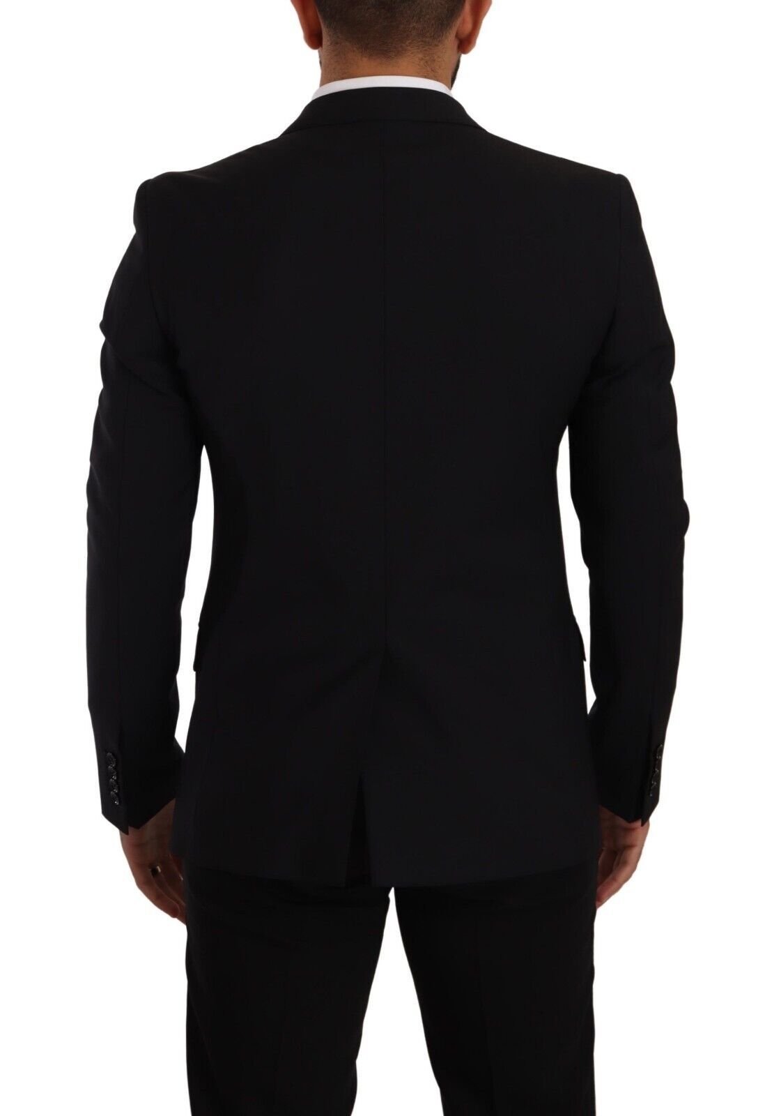 Dolce & Gabbana Black Slim Fit Vest 2 Button MARTINI Men's Blazer