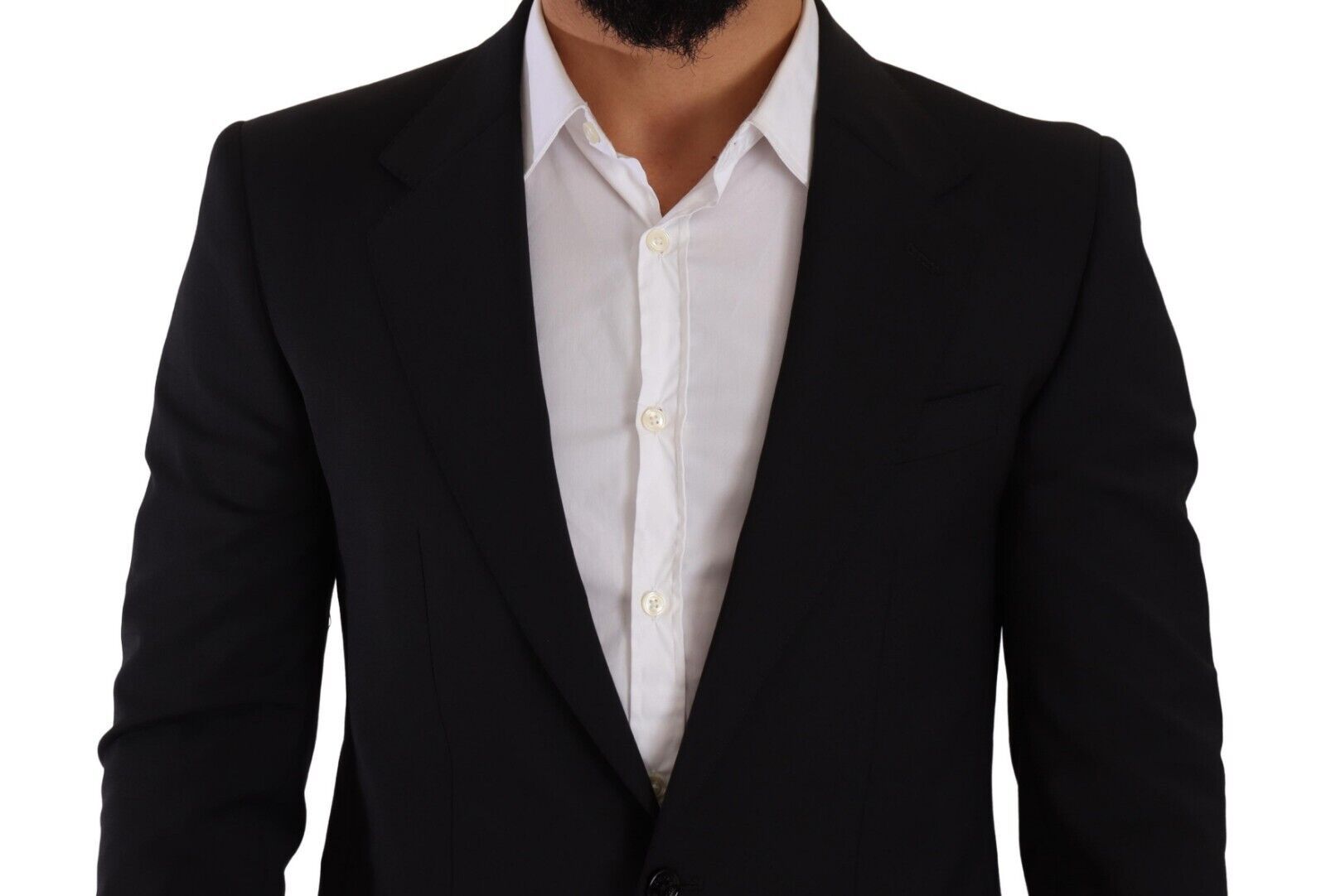 Dolce & Gabbana Black Slim Fit Vest 2 Button MARTINI Men's Blazer