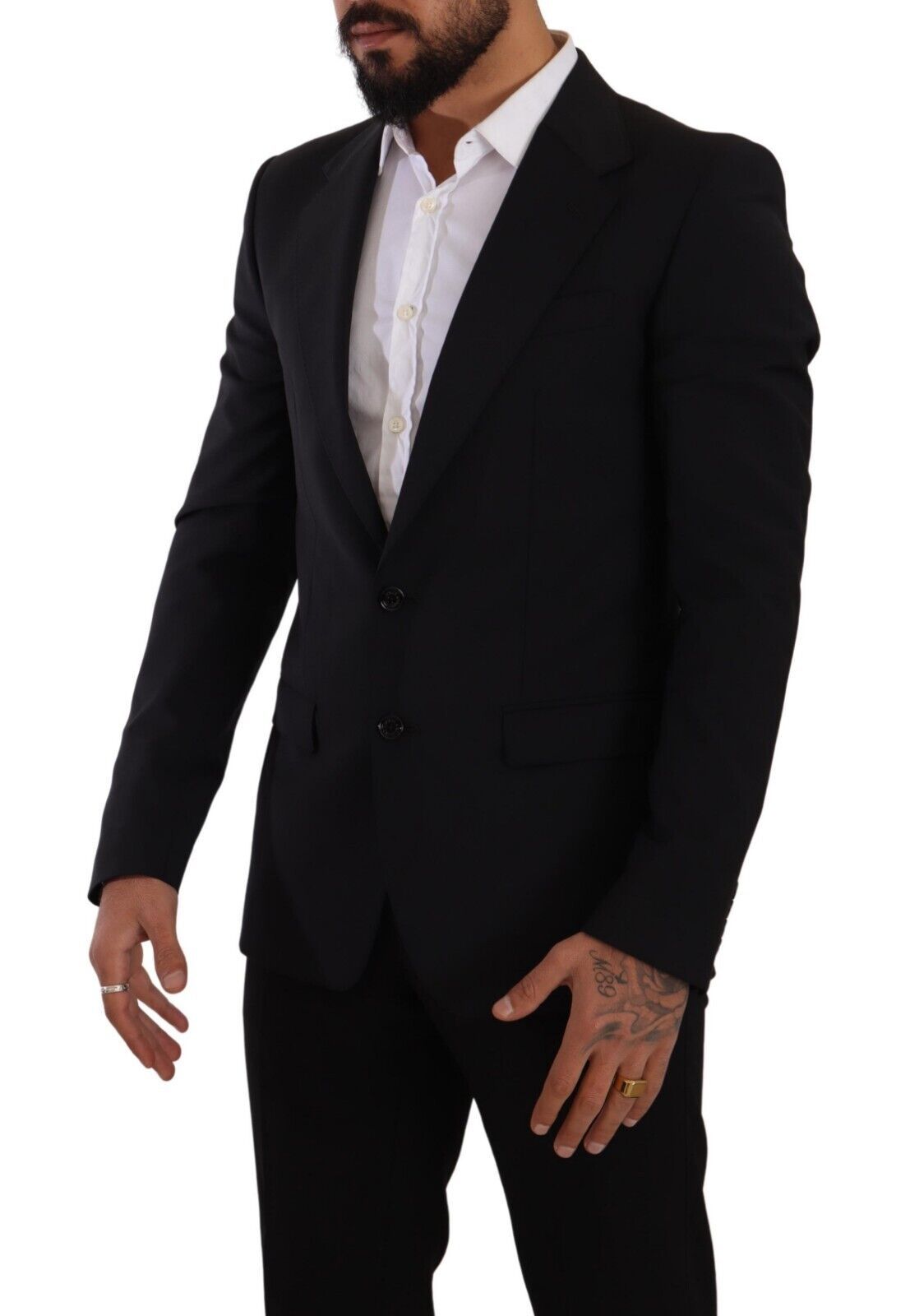 Dolce & Gabbana Black Slim Fit Vest 2 Button MARTINI Men's Blazer