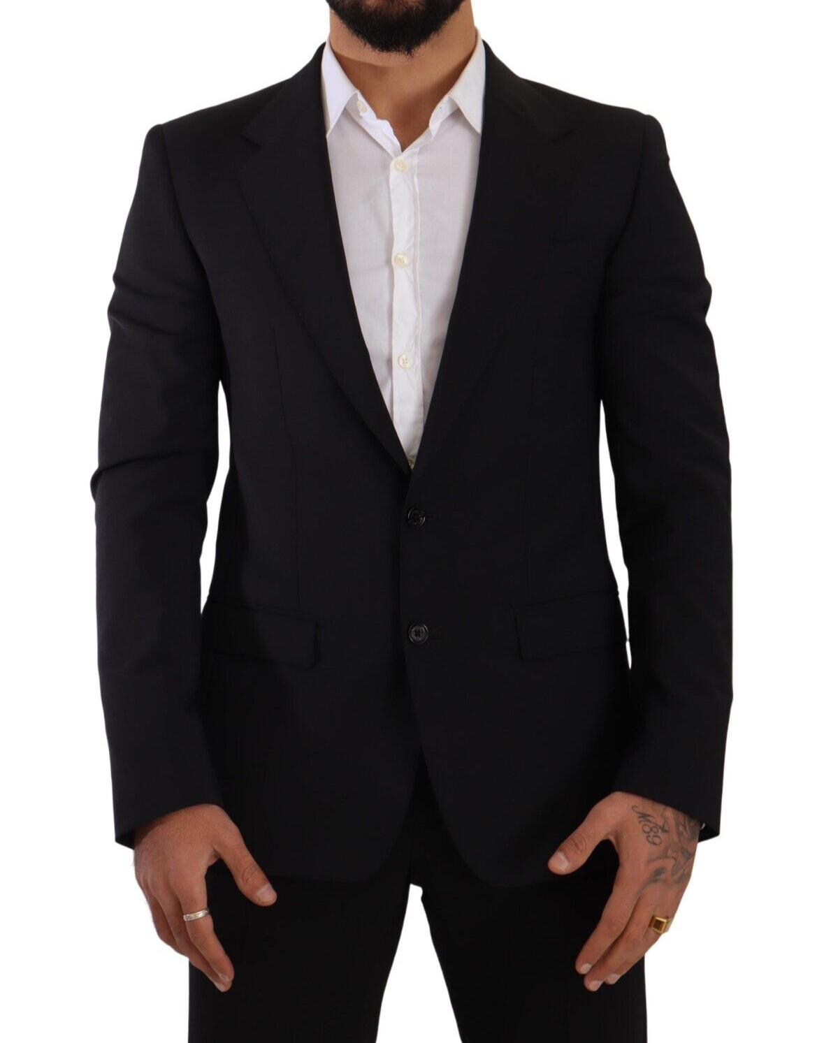 Dolce & Gabbana Elegant Black Martini Slim Fit Blazer and Men's Vest