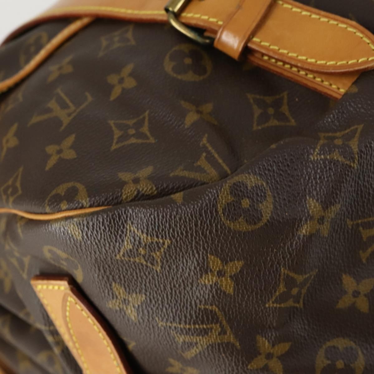 Louis Vuitton Saumur Monogram Canvas Brown Canvas Shoulder Bag Bag (Pre-Owned)