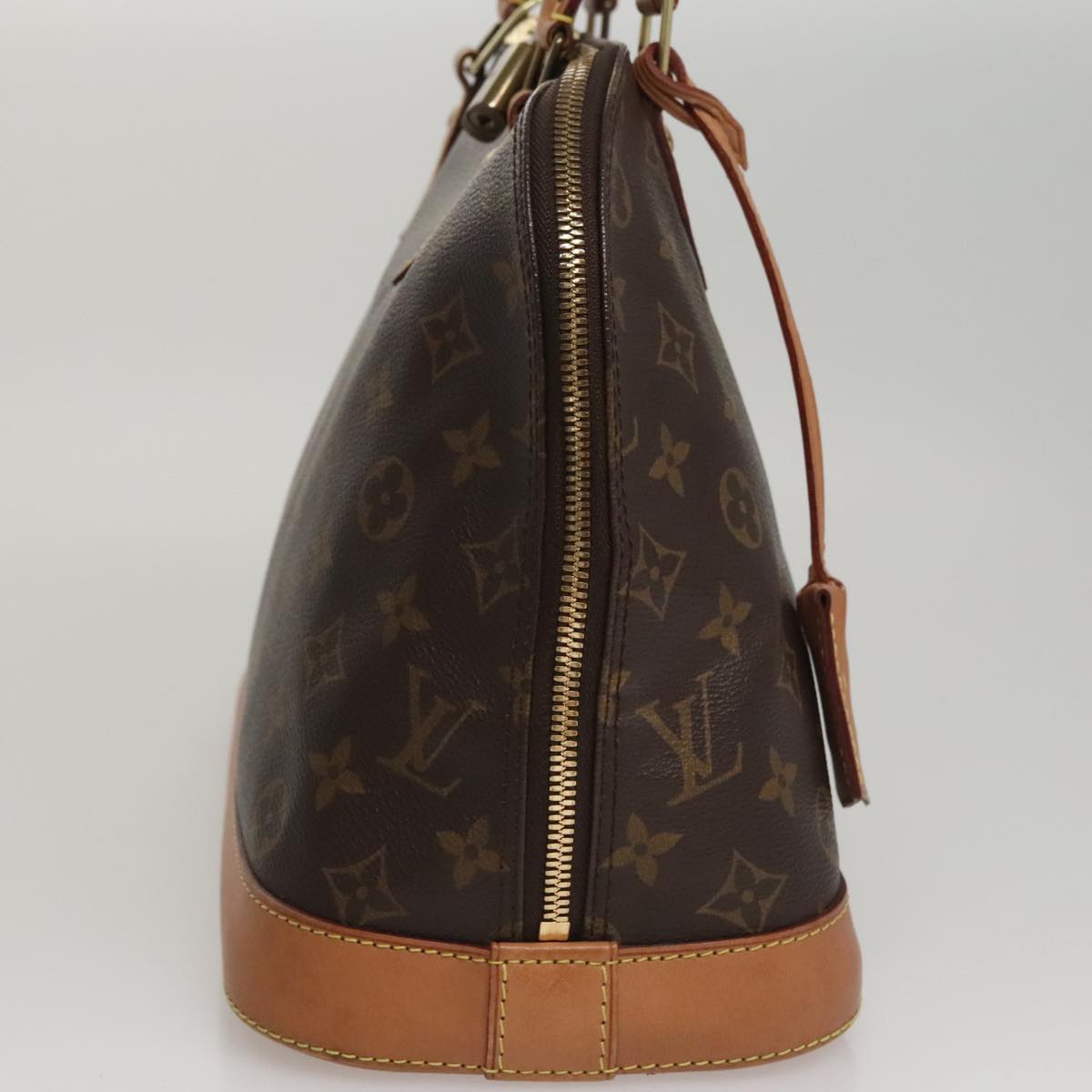 Louis Vuitton Alma Brown Canvas Handbag (Pre-Owned)