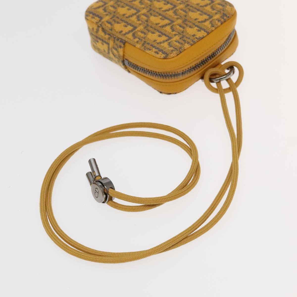 Christian Dior Vintage Trotter Canvas Yellow Canvas Clutche & Pouche Bag (Pre-Owned)
