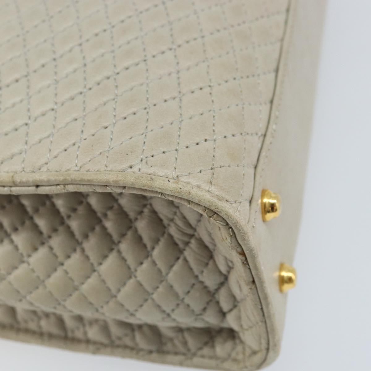 Bally Vintage Leather Beige Leather Handbag (Pre-Owned)