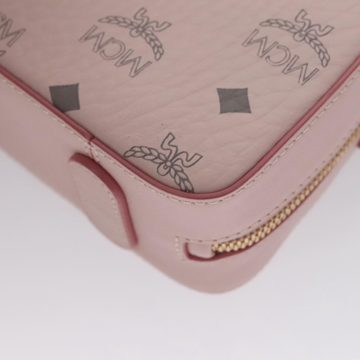 MCM Visetos Pink Canvas Handbag (Pre-Owned)