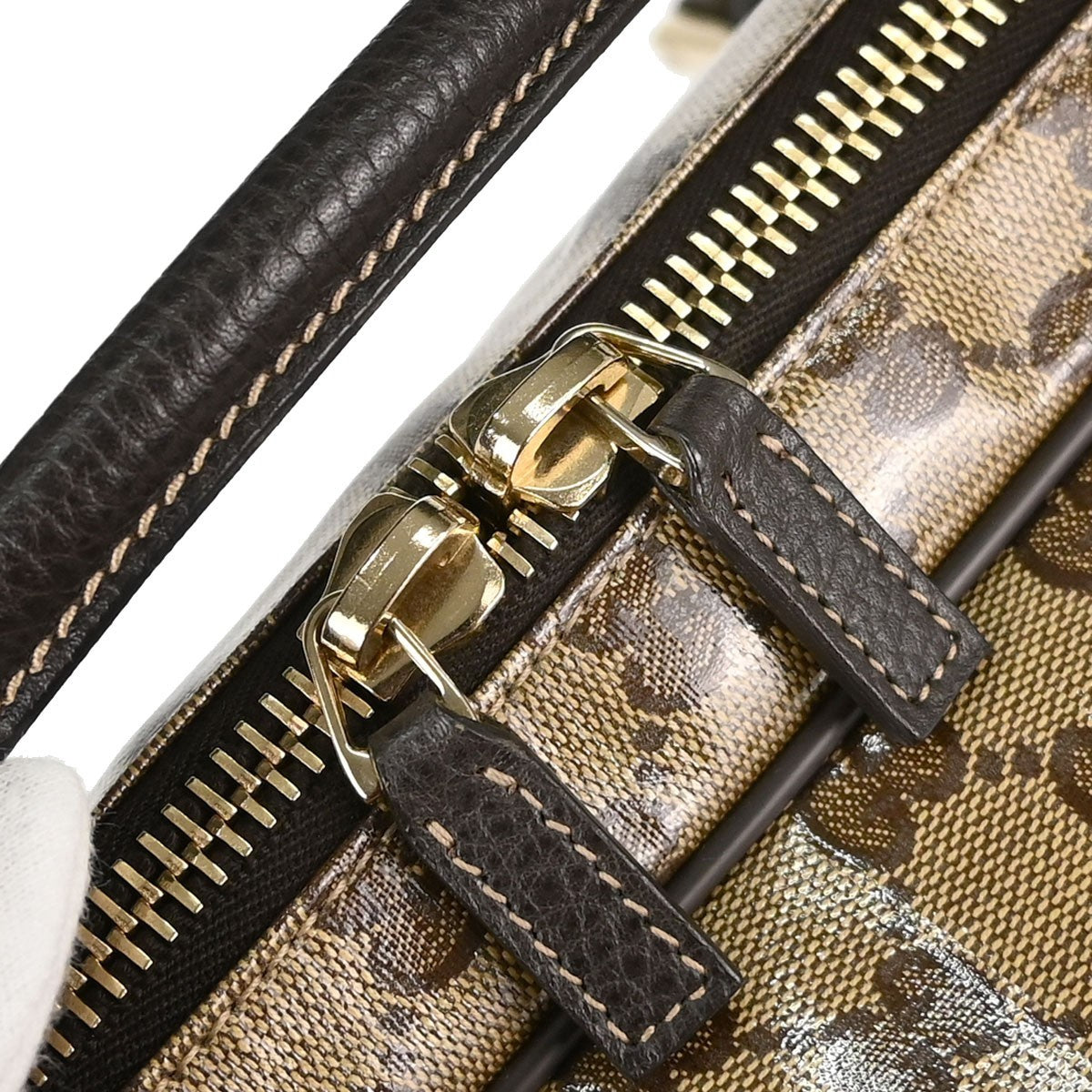 Gucci Gg Top Handle Gg Matelasse Leather Beige Pvc Tote Bag Bag (Pre-Owned)