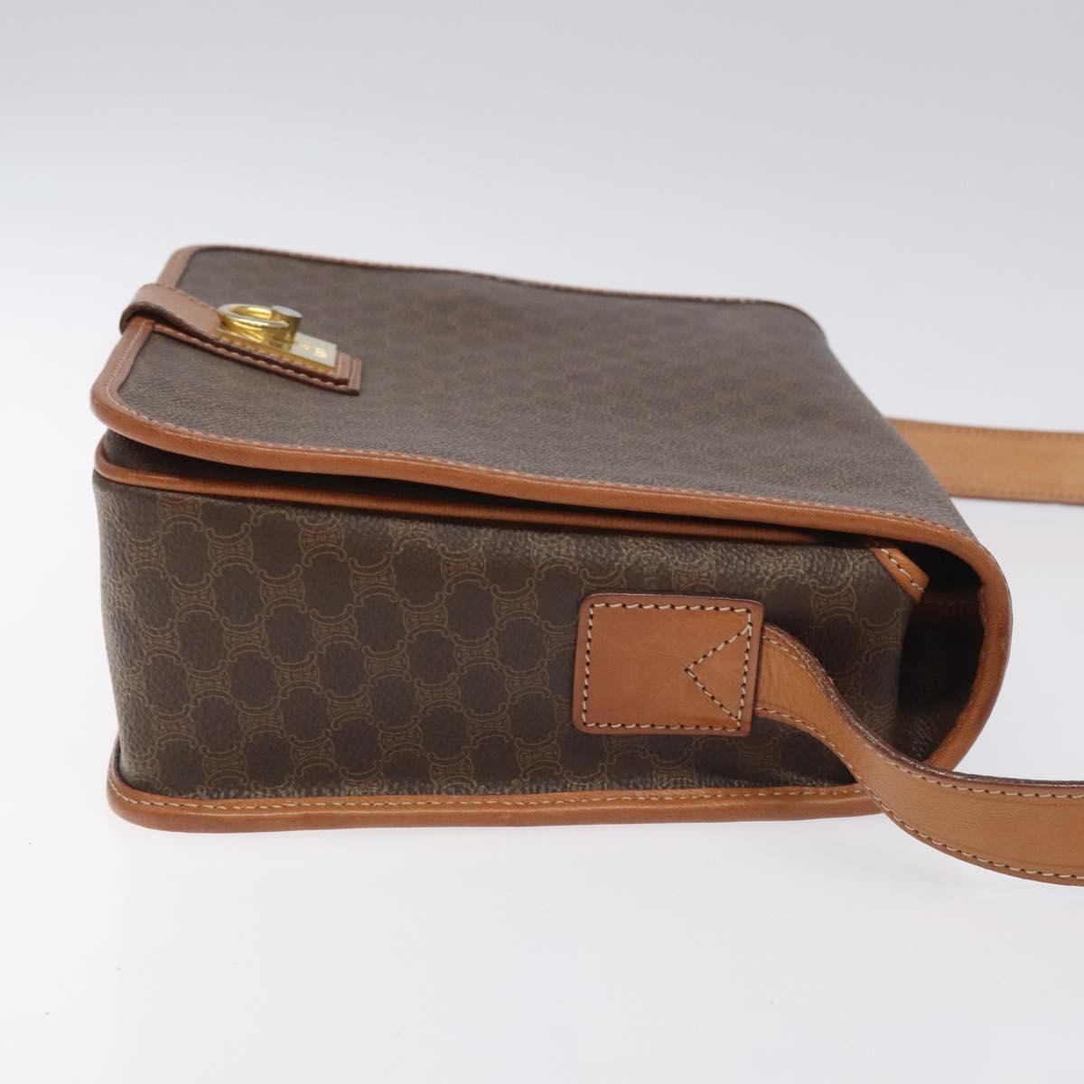Céline Macadam Brown Canvas Shoulder Bag (Pre-Owned)
