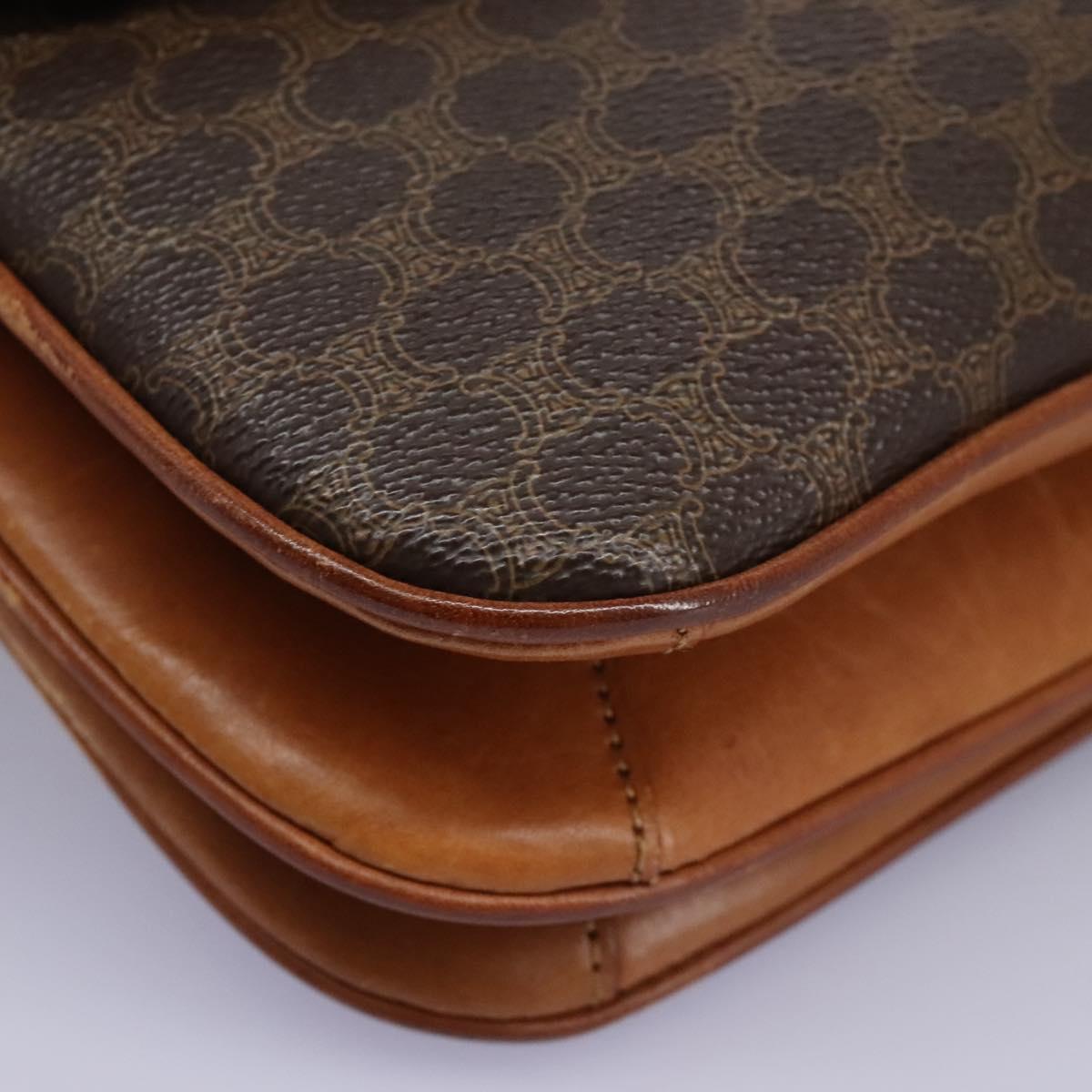 Céline Macadam Brown Canvas Shoulder Bag (Pre-Owned)