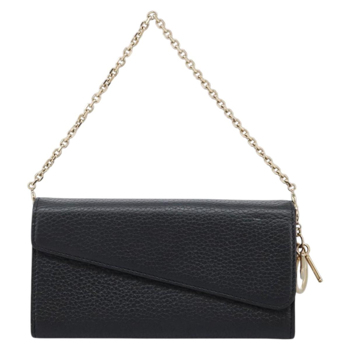 Dior Diorissimo Black Leather Wallet (Pre-Owned)