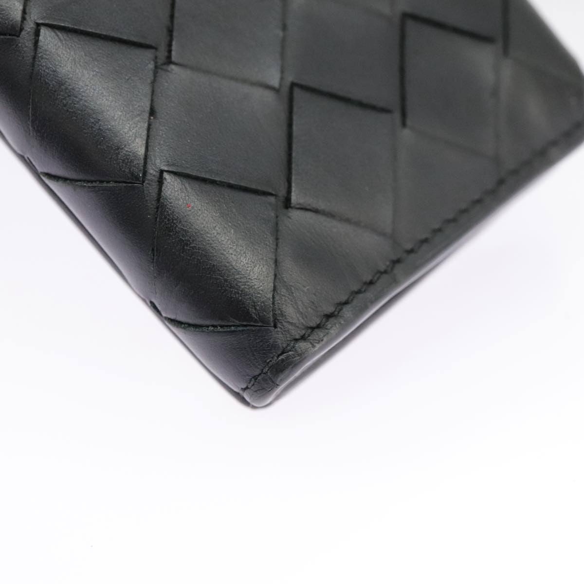 Bottega Veneta Intrecciato Black Leather Wallet (Pre-Owned)