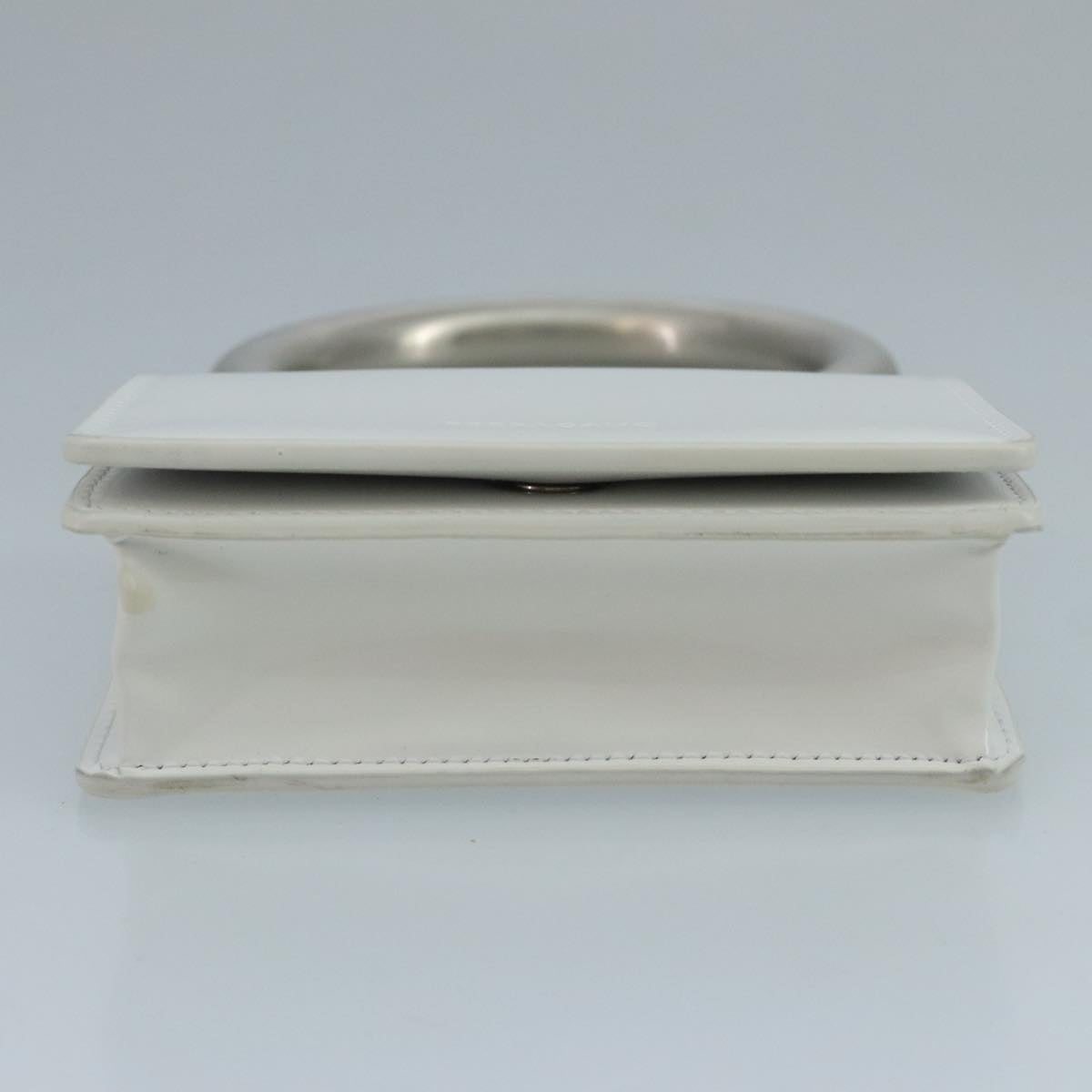Salvatore Ferragamo White Leather Clutch Bag (Pre-Owned)