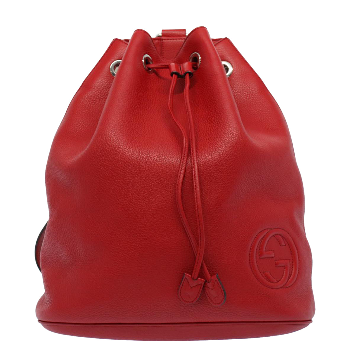 Gucci Soho Red Leather Backpack Bag (Pre-Owned)