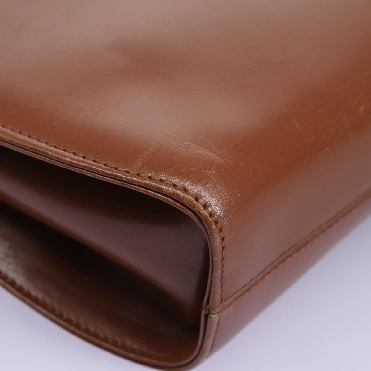 Salvatore Ferragamo Gancini Brown Leather Shoulder Bag (Pre-Owned)