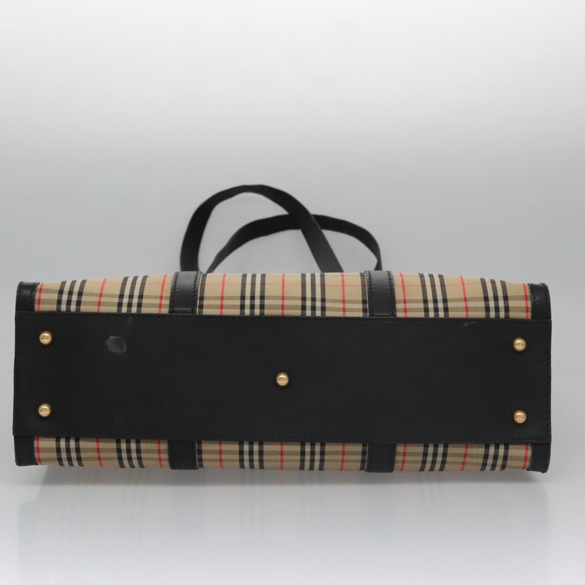 Burberry Nova Check Beige Canvas Tote Bag (Pre-Owned)