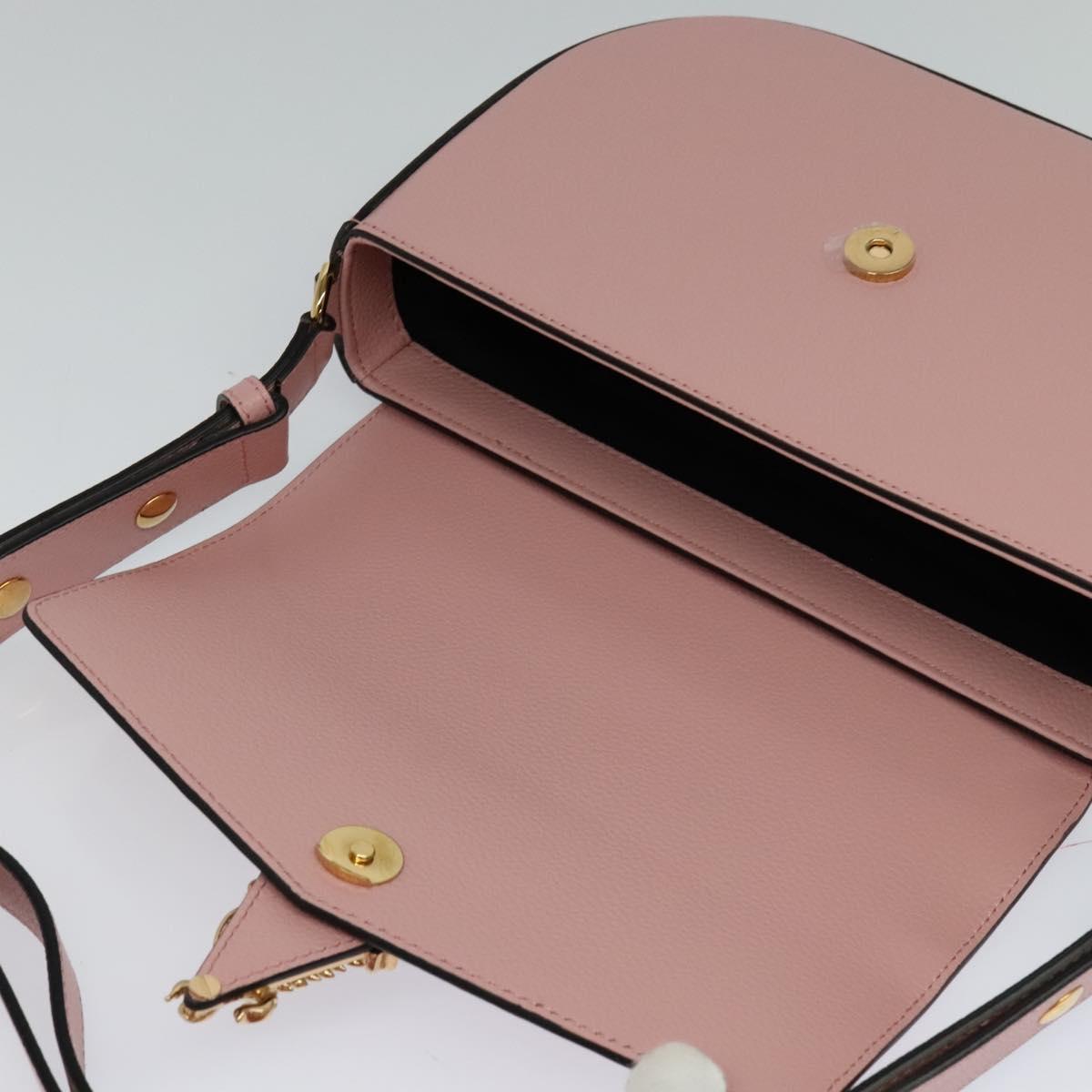 Versace Pink Leather Shoulder Bag (Pre-Owned)