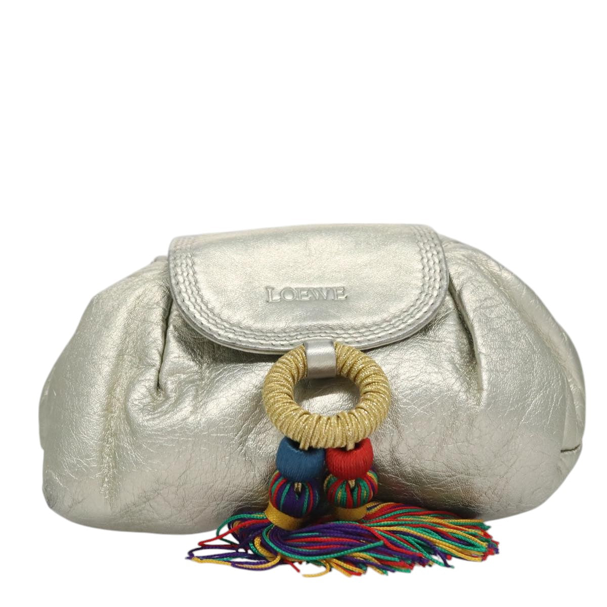 Loewe Silver Leather Shoulder Bag (Pre-Owned)