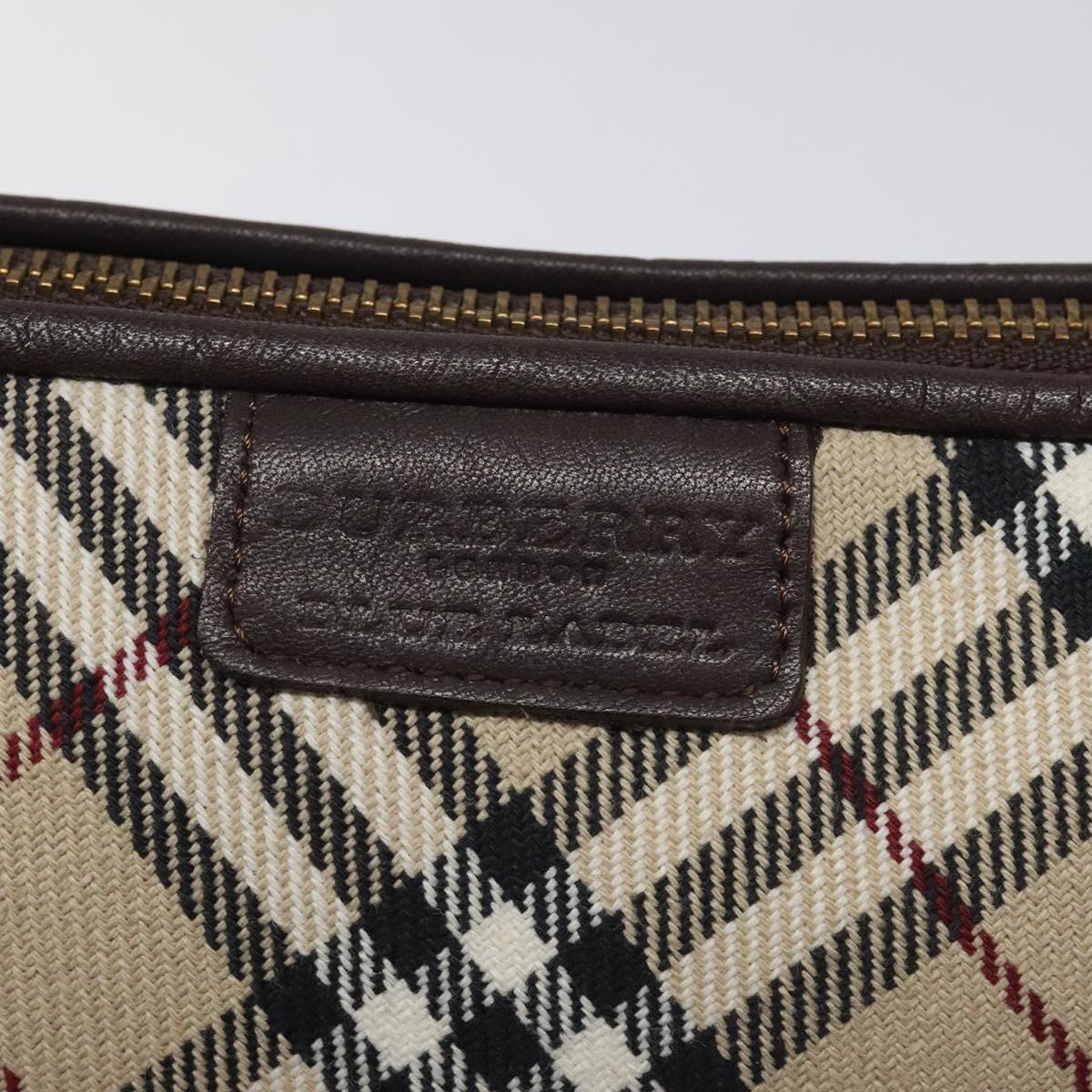 Burberry Nova Check Beige Canvas Clutch Bag (Pre-Owned)