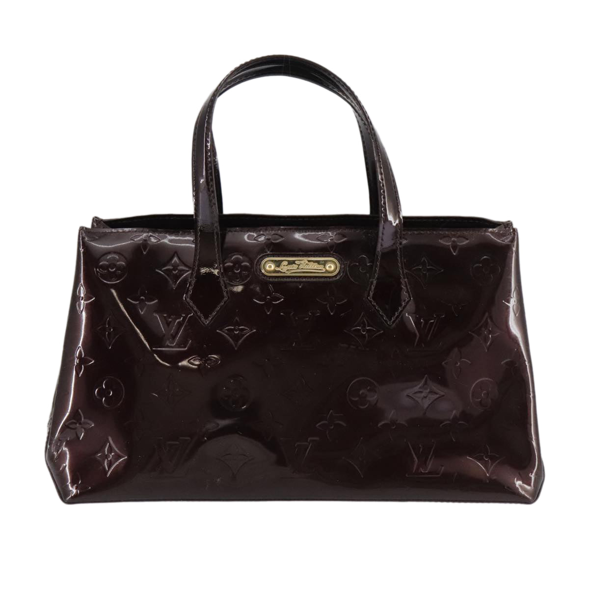 Louis Vuitton Wilshire Burgundy Patent Leather Handbag (Pre-Owned)