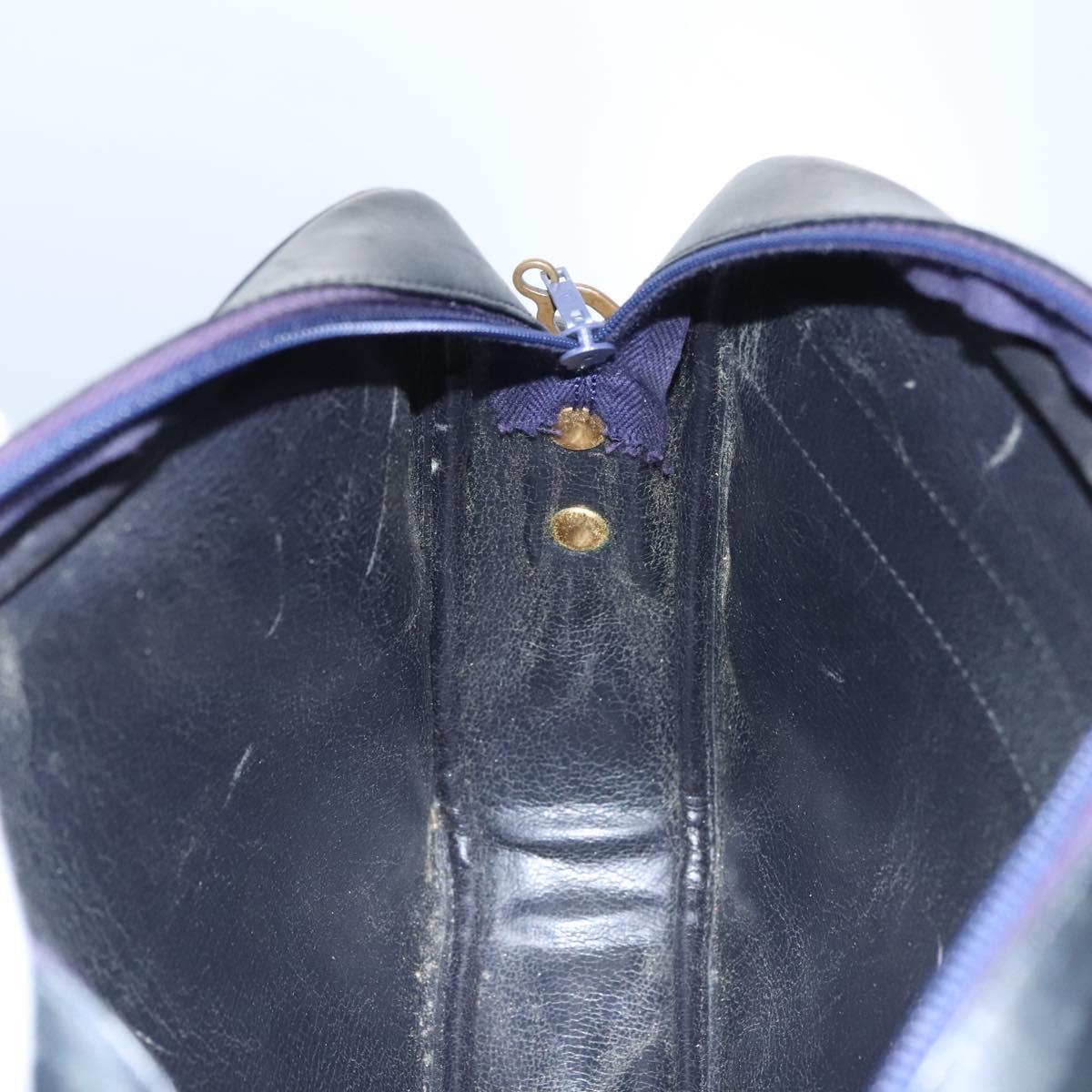 Dior Logo Black Leather Shoulder Bag (Pre-Owned)