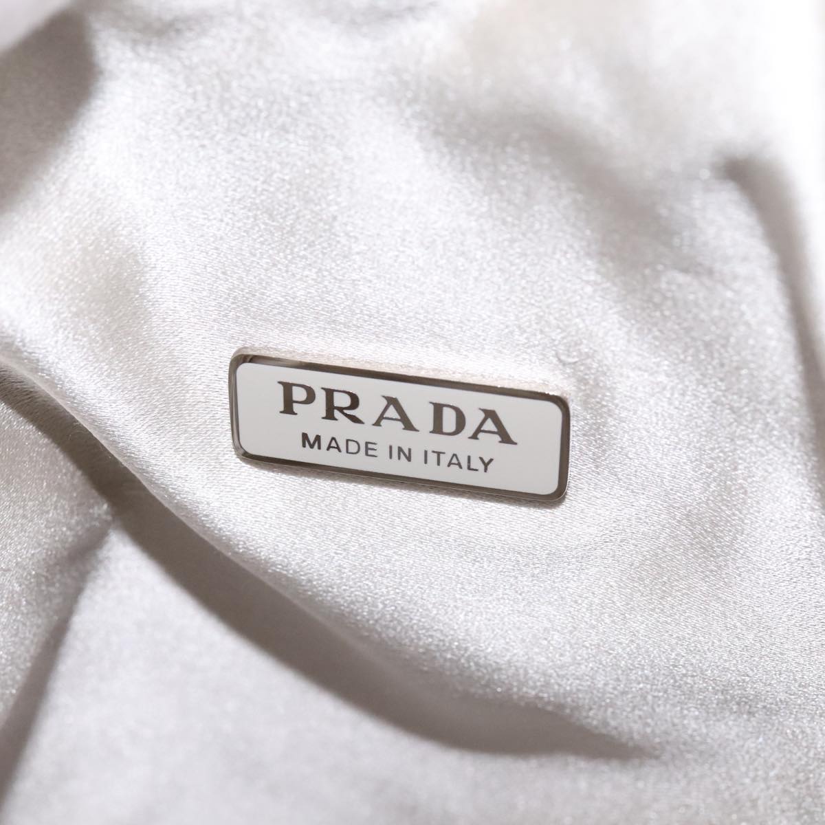 Prada Silver Synthetic Shoulder Bag (Pre-Owned)