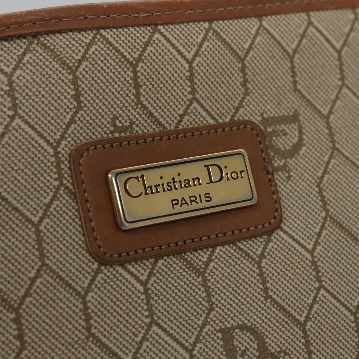 Dior Honeycomb Beige Canvas Clutch Bag (Pre-Owned)