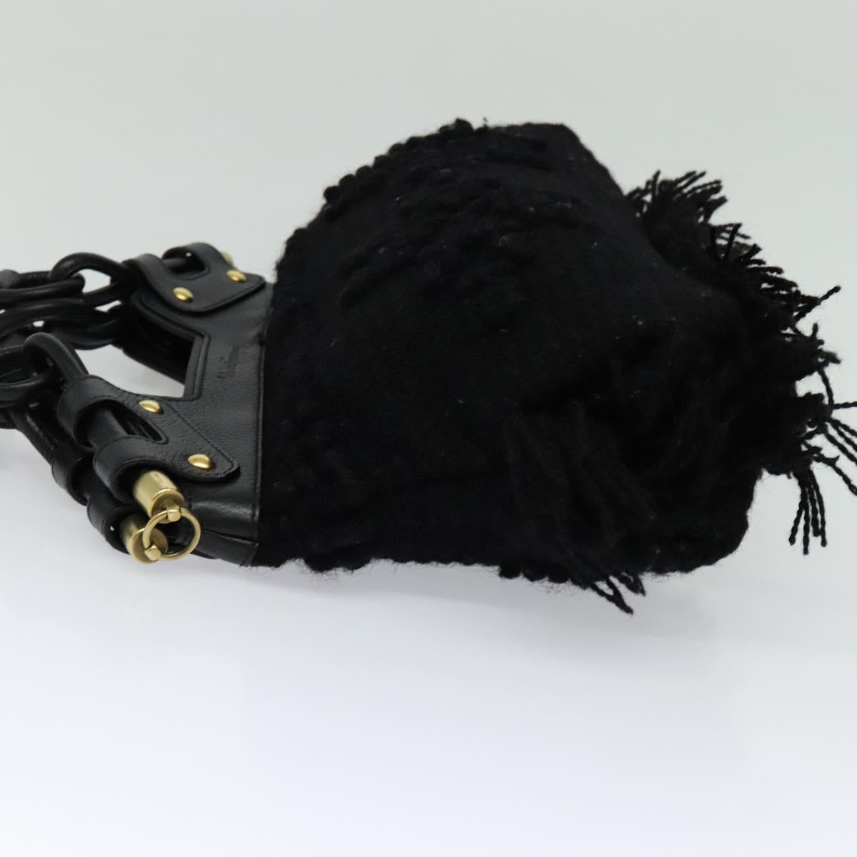 Salvatore Ferragamo Black Wool Handbag (Pre-Owned)