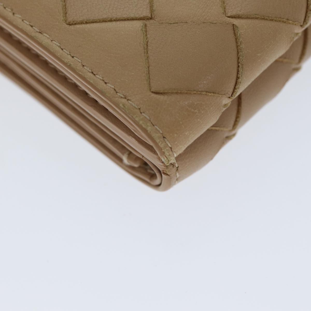 Bottega Veneta Intrecciato Beige Leather Wallet (Pre-Owned)