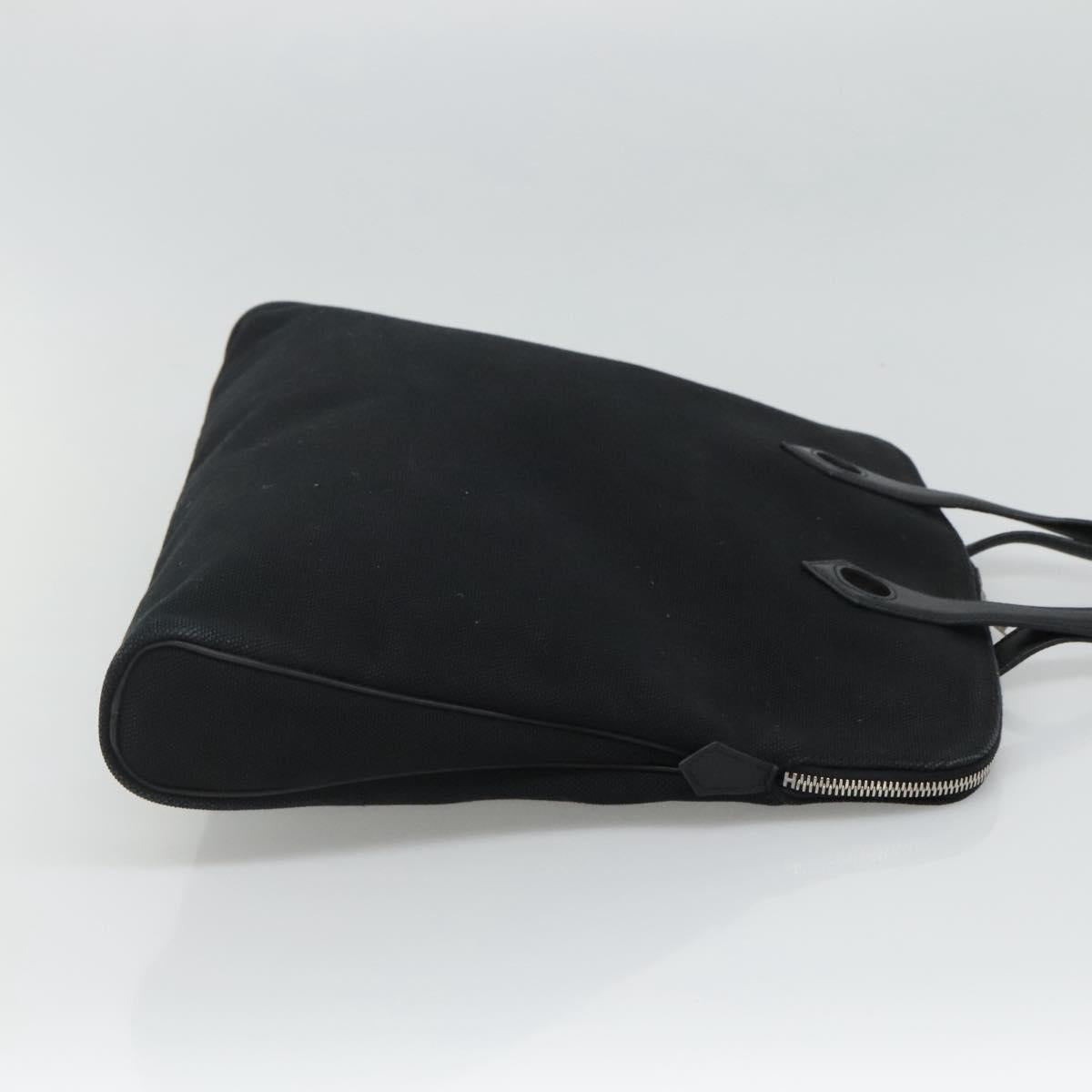 Hermès Heeboo Black Canvas Handbag (Pre-Owned)
