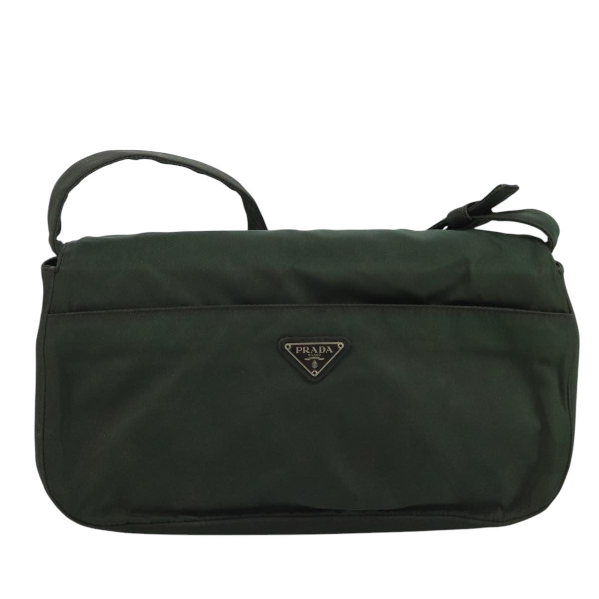 Prada Re-Nylon Khaki Synthetic Shoulder Bag (Pre-Owned)