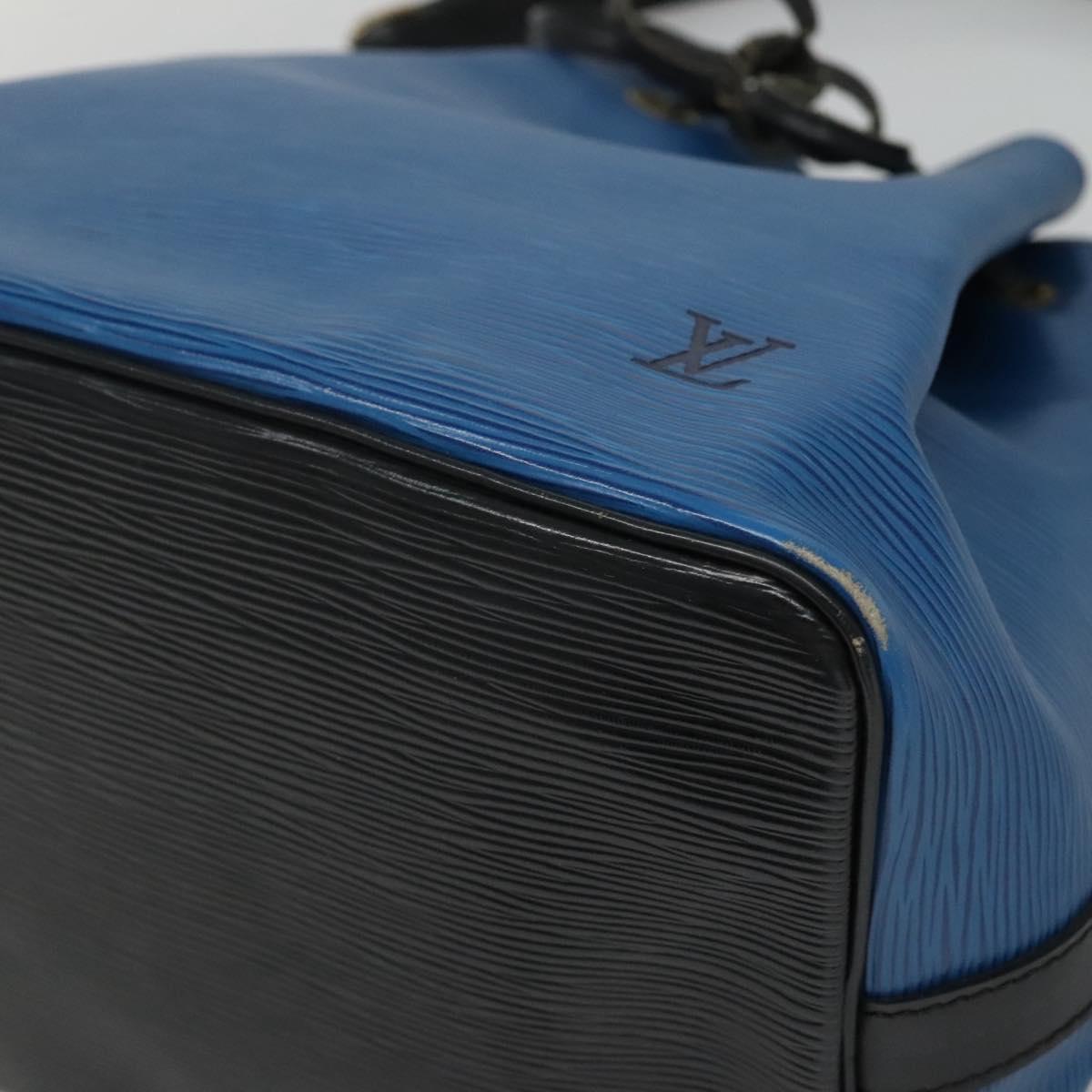 Louis Vuitton Petit Noé Navy Leather Shoulder Bag (Pre-Owned)