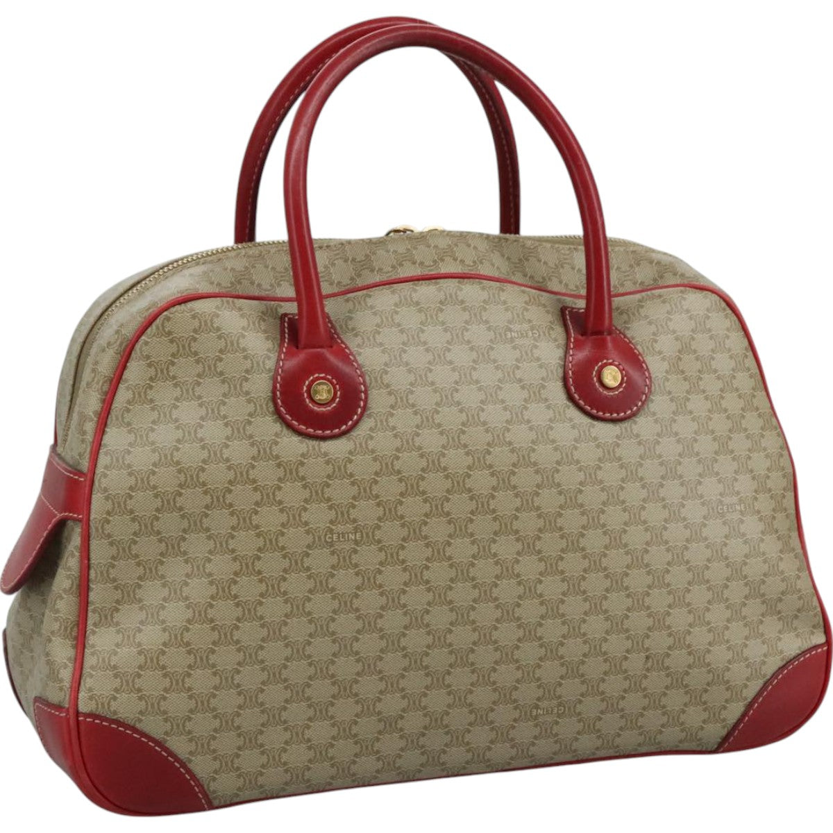 Céline Macadam Beige Canvas Handbag (Pre-Owned)