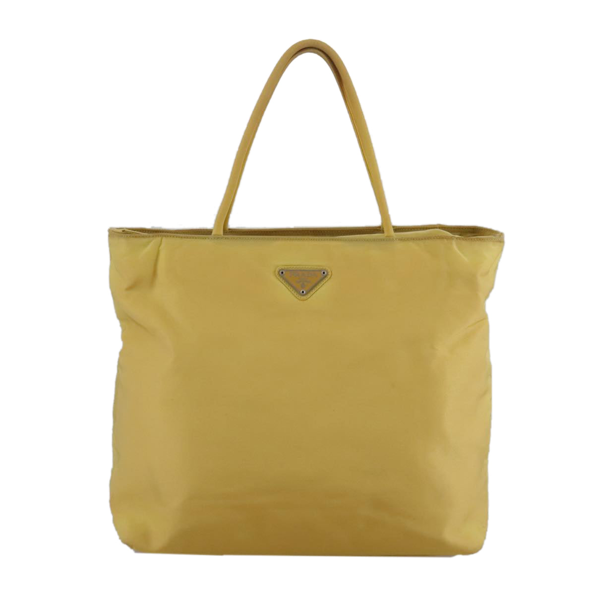 Prada Re-Nylon Yellow Metal Handbag (Pre-Owned)