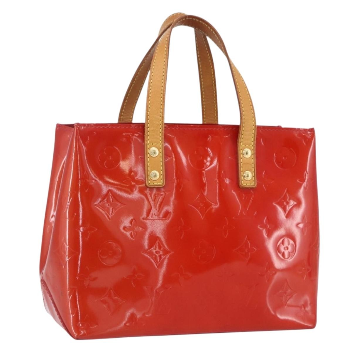 Louis Vuitton Reade Monogram Vernis Red Patent_Leather Handbag (Pre-Owned)