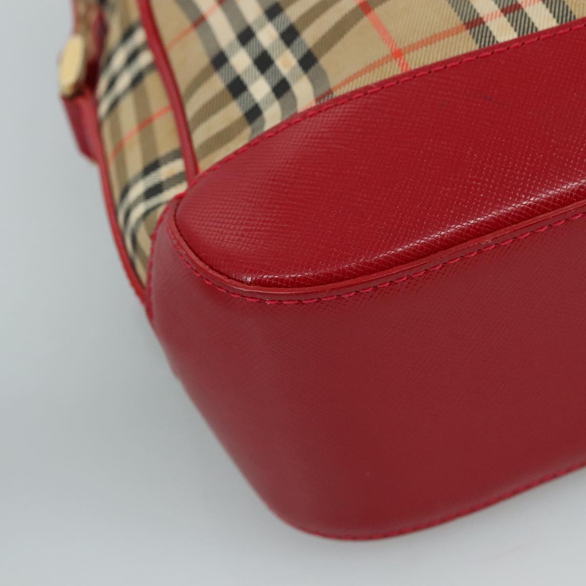 Burberry Nova Check Beige Canvas Shoulder Bag (Pre-Owned)