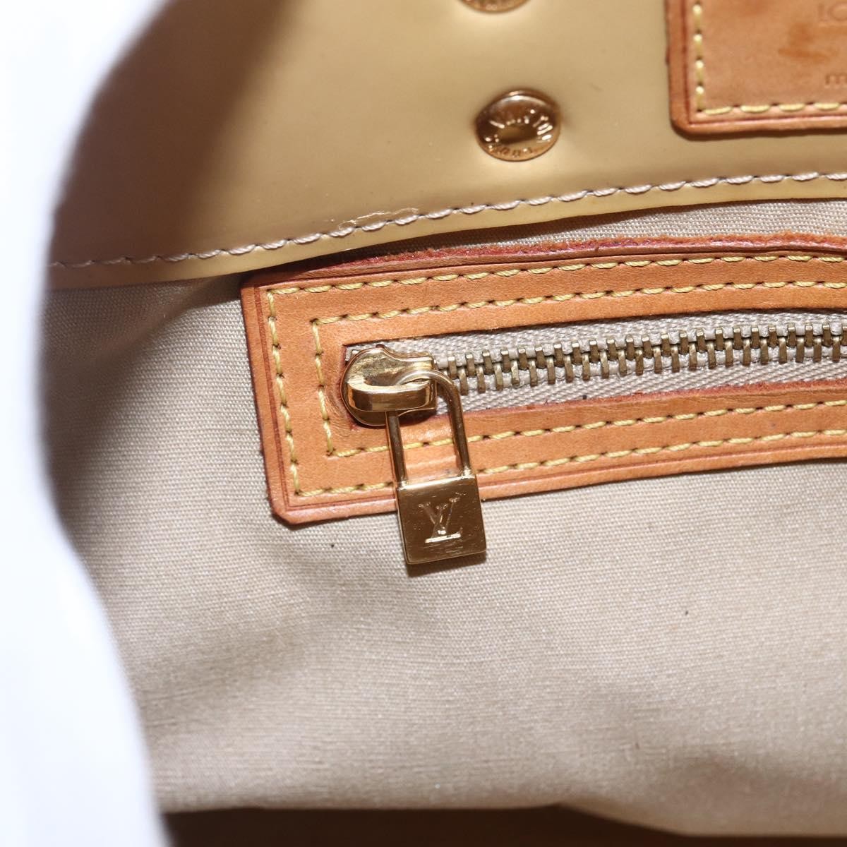 Louis Vuitton Reade Monogram Vernis Beige Patent_Leather Handbag (Pre-Owned)